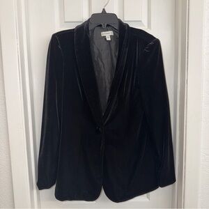 Susan Graver Women's Black Velvet Jacket Sz XXS Tailored